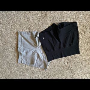 2 pairs of full coverage maternity active shorts